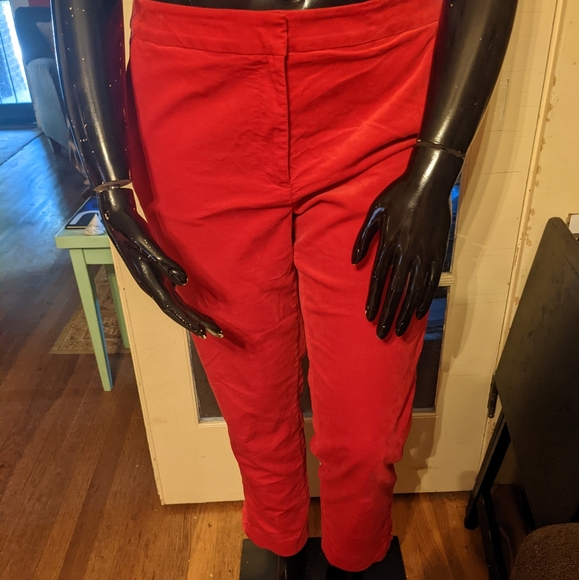 RSVP Talbots red velvet trousers - Picture 2 of 16